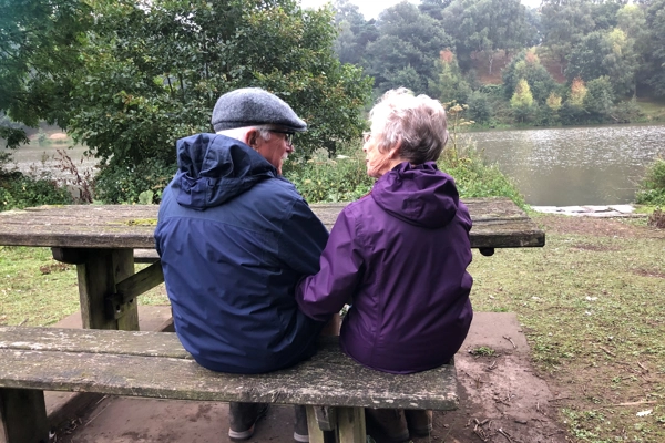 Elderly Couple Sitting