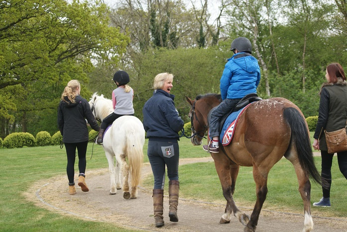 Children's pony day event with horses